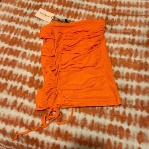 Orange sparkle skirt super soft! Can be worn as a top too.